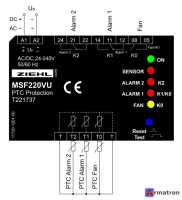 PTC-Резистор реле MSF220VU T221737 AC/DC 24/240В ZIEHL