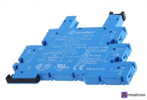 Розетка для реле с винтовыми зажимами 6А 220-240В AC/DC 93.01.0.24 Finder