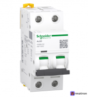 Автоматический выключатель 2P 2A (D) Acti 9 iC60N A9F75202 Schneider Electric