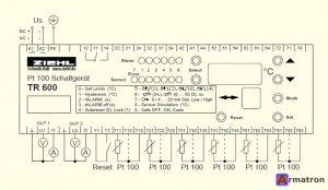 Температурное реле цифровое TR 600 PT100 Schaltgerat Ziehl
