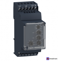 Реле контроля напряжения 3-фазного питания 5А 2 CO  120…277VAC RM35UB3N30 Schneider Electric