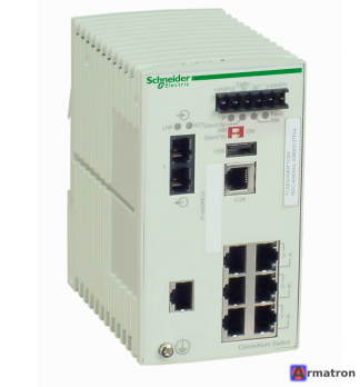 Управляемый коммутатор Ethernet TCP / IP ConneXium 7TX/1FX однорежимный TCSESM083F1CS0 Schneider Electric